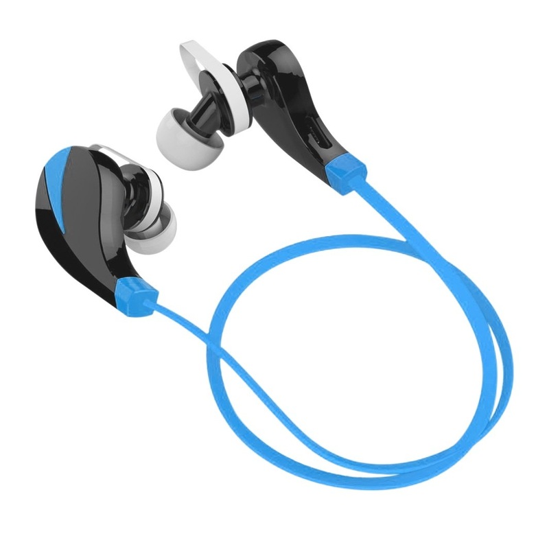 Hashub Goods Noise Reduction Wireless Bluetooth Lightweight Sport Headphones w/ Mic - Blue none