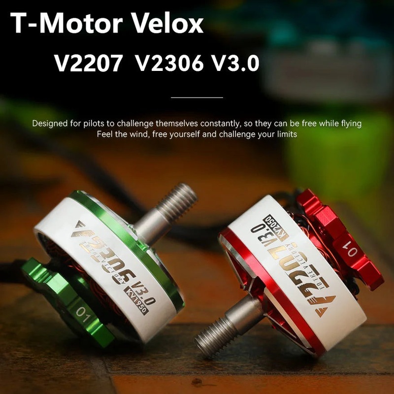 T-Motor Velox V3.0 V2306 1750KV 1950KV 2550KV 1900KV V2207 2550KV 2050KV4S-6S FPV Motor for FPV Racing Freestyle 5inch Drones 4pcs V2306 2550kv