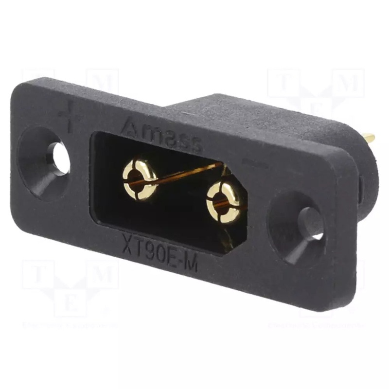Amass XT90E-M Mountable XT90 Male Plug Black