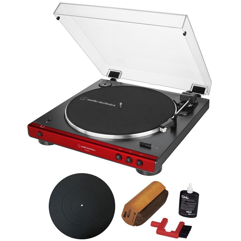 Audio-Technica AT-LP60X Automatic Bluetooth Stereo Belt-Drive Turntable + Essentials Bundle