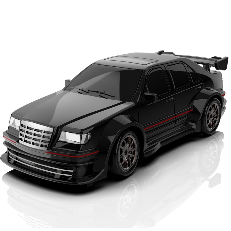 KFPLAN KF30 RTR 1/43 2.4G 4WD Drift RC Car Gyro Mini Race LED Light Radio Control High-Speed Motor On-Road Racing Vehicle Model Boys Gifts Toys Black One Battery