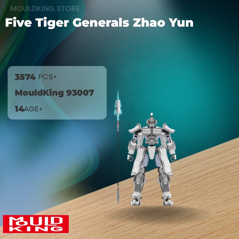 MOULD KING 93007 Five Tiger Generals Zhao Yun with 3574 Pieces