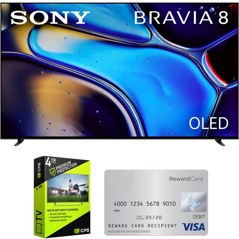 Sony BRAVIA 8 K65XR80 65" 4K OLED TV 2024 Bundle w/ 4 Yr Warranty +$25 Gift Card