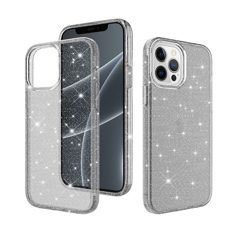UTIA Ultimake Glitter Shockproof Case Cover Clear Black