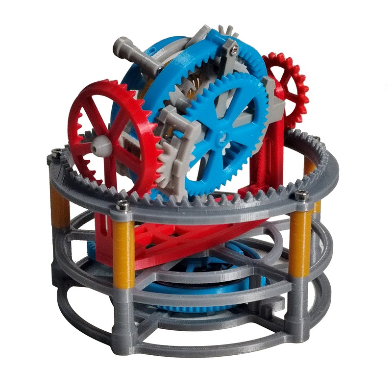 3D Printed Tourbillon Clock Movement Assembly Model Physics Experiment Teaching Model Educational Toy