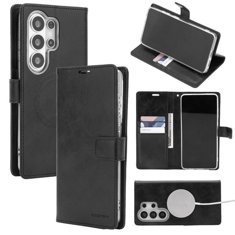 Mercury Blue Moon Diary Case With Magnetic Ring for Samsung Galaxy S26 Ultra Black