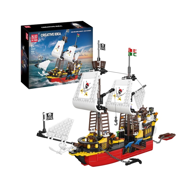Mould King 10137 Redbeards Revenge Ship Model Building Set | 928 Pcs