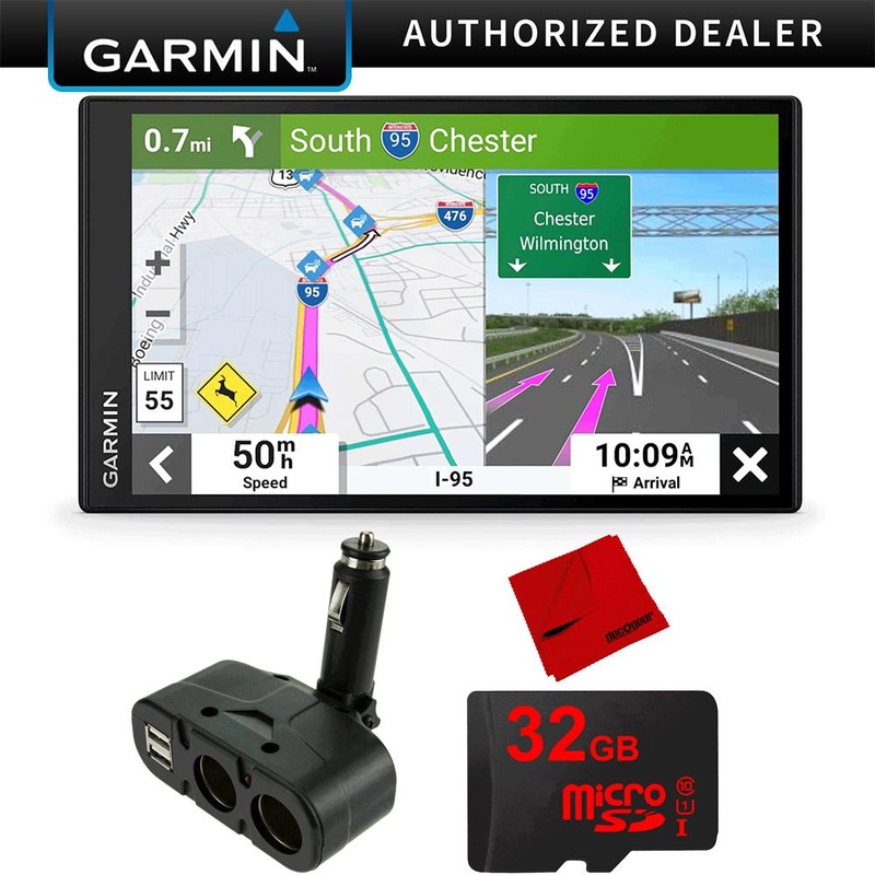 Garmin DriveSmart 86 8" Car GPS Navigator (010-02471-00) Bundle with USB Car Charger