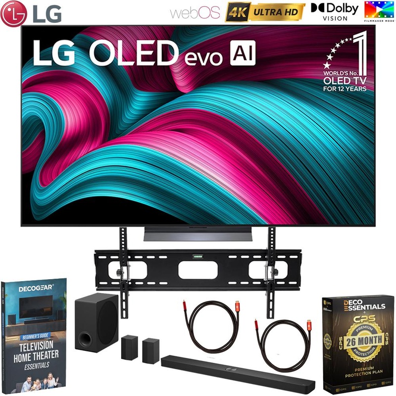 LG 77" Class C5 Series OLED webOS TV 2025 with LG Soundbar and Warranty Bundle