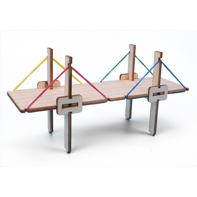 Pludo STEM Kit Cable Bridge Project Concepts of String & Tension for Kids 35 | Mont-2 DIY Puzzle Toy