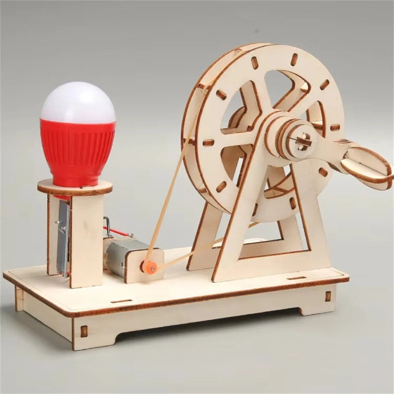 DIY Wooden Hand Generator Model STEM Science Technology Experiment Physics Learning Education Toy