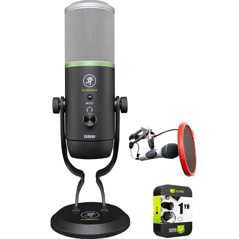 Mackie EleMent Series Carbon USB Condenser Microphone + Wind Screen & Warranty