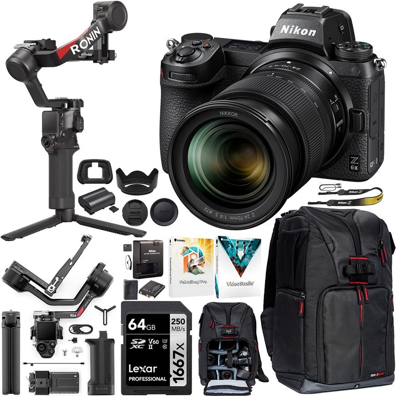Nikon Z6II Mirrorless Camera Body + NIKKOR Z 24-70 Lens + DJI RS 4 Gimbal Stabilizer