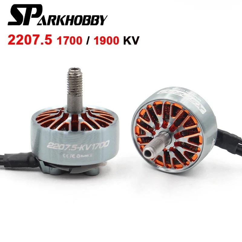 SPARKHOBBY XSPEED 2207.5 Pro Brushless Motors - 1700KV/1900KV/2450KV 4-6S 5" FPV Racing Freestyle 1PC 2207.5 1700KV