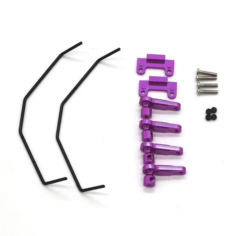 Upgraded Metal Anti Roll Bar Set for Wltoys 124008 124010 124019 144001 1/12 1/14 RC Cars Vehicles Models Spare Parts Sky Blue