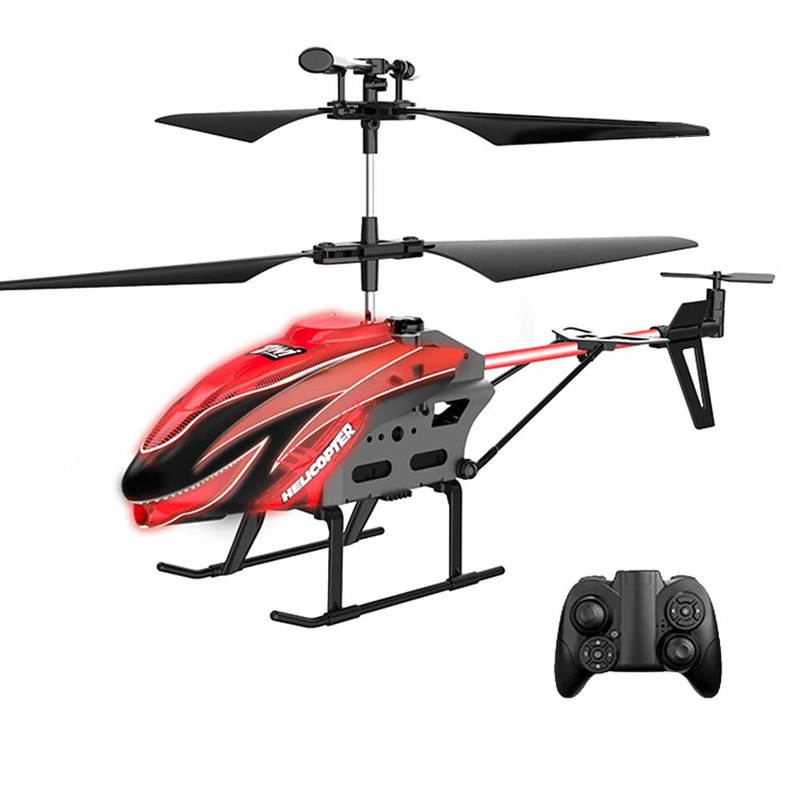 DWi H10 2.4G 3.5CH Aluminum Alloy Lighting 360 Intelligent Obstacle Avoidance Altitude Hold RC Helicopter RTF Red
