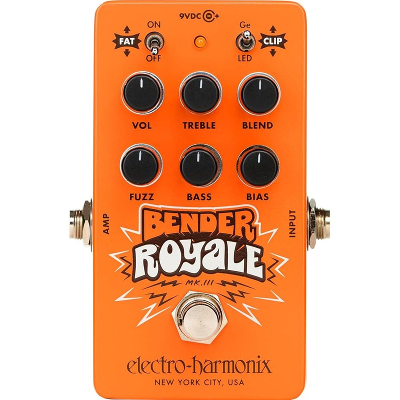 Electro-Harmonix Bender Royale Germanium Fuzz Pedal, Orange