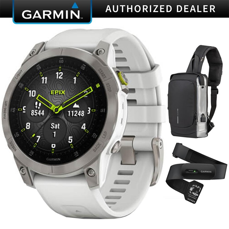 Garmin epix Gen 2, Premium Active Smartwatch Sapphire Ed. + HRM 200 (M-XL) Bundle
