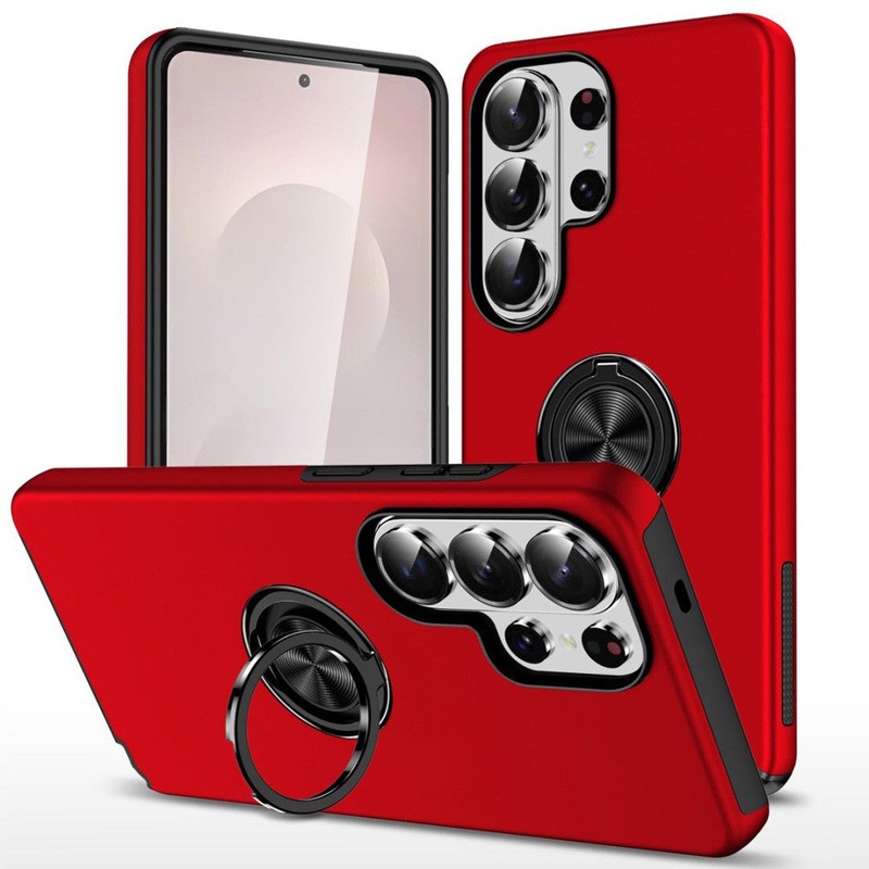 Magnetic Ring Holder Shockproof Case Cover for Samsung Galaxy S26 Ultra Black