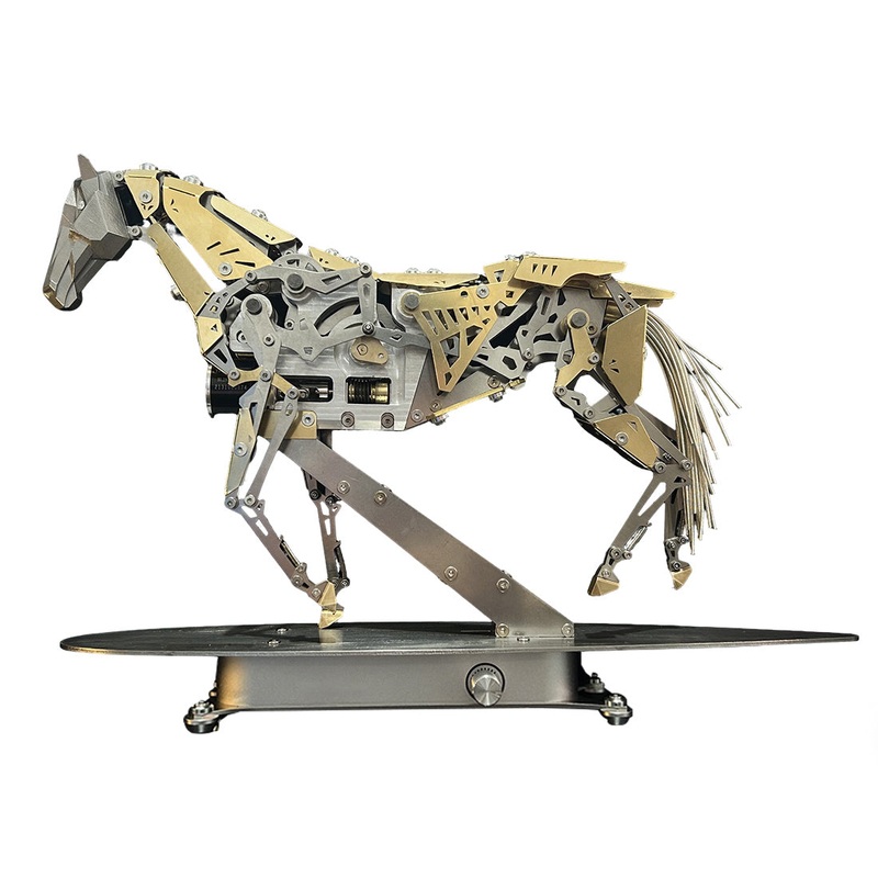 Mechanical Running Horse 3D Metal Puzzle Kinetic Horse Assembly Model Kit 300PCS