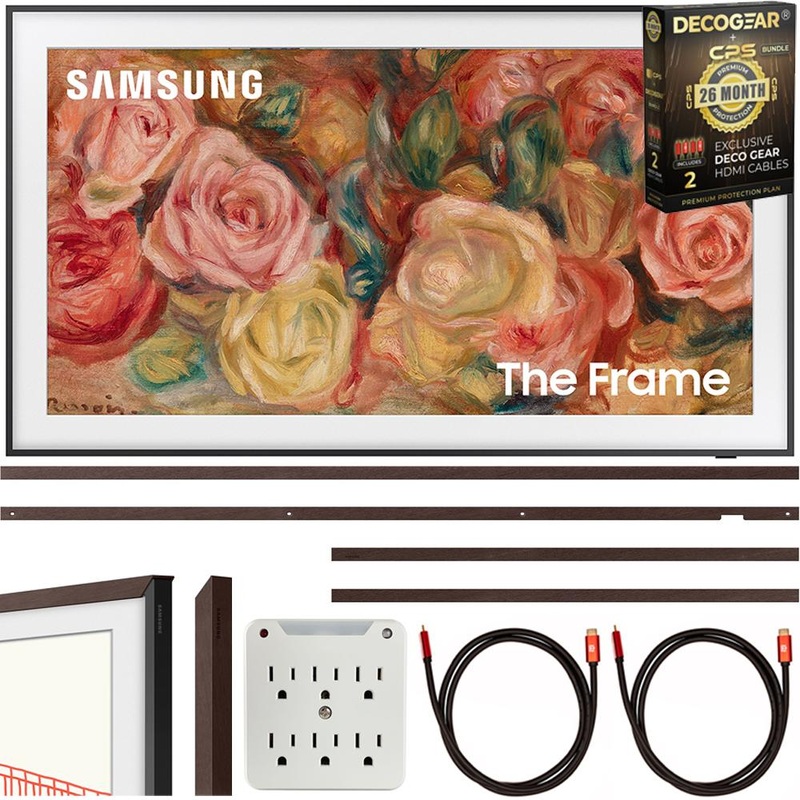 Samsung 75 inch The Frame QLED 4K Smart TV 2024+26 Months Protection Pack Bundle
