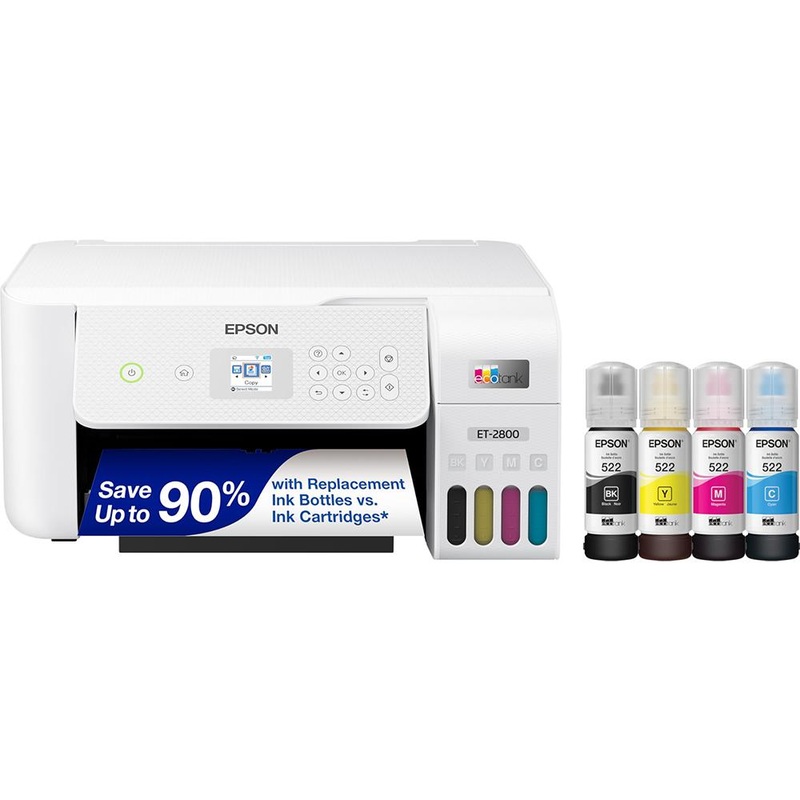 Epson EcoTank ET-2800 Wireless Color All-in-One Cartridge-Free Supertank Printer