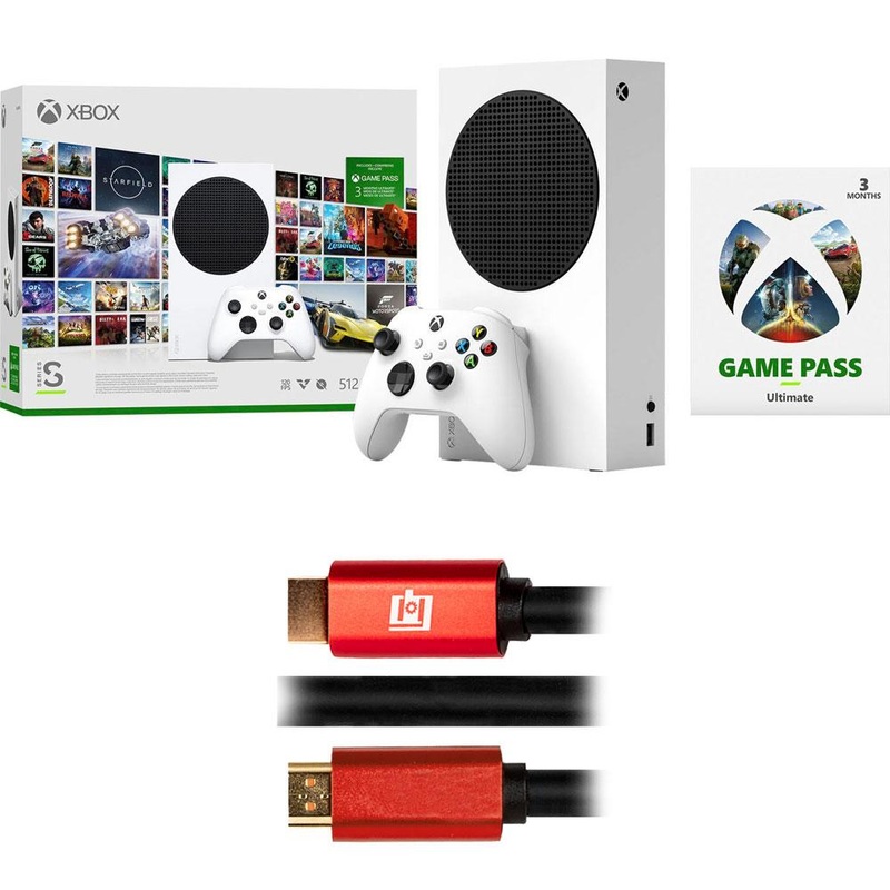 Microsoft Xbox Series S 512 GB - Starter Bundle with 3 Month Game Pass and HDMI Cable