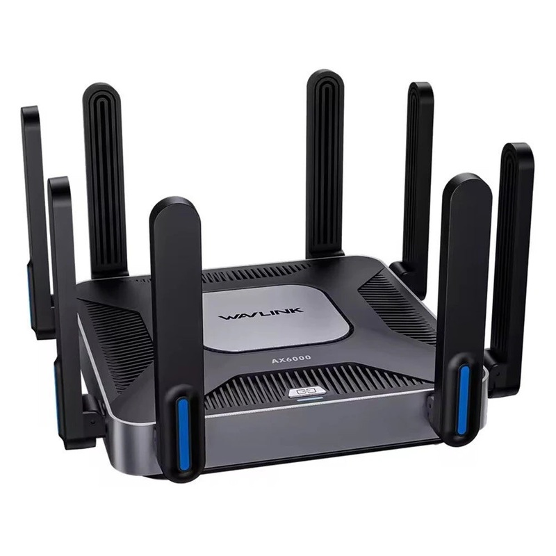 WAVLINK AX6000 WiFi 6 Gigabit Router Dual-Band Mesh Router 2.5G WAN Port 8x5dBi High Gain Antennas 5950Mbps Support USB 3.0 VPN Gaming Home Office Black