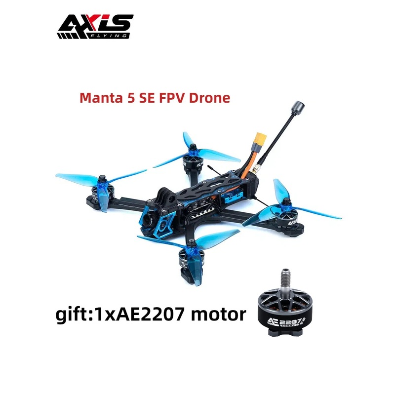 Axisflying Manta 5 SE FPV Drone Kit Squashed-X Frame for FPV Cinematic Freestyle Drone with GPS -6S Analog 1.6W ELRS 2.4