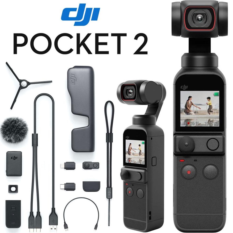 DJI Pocket 2 Touchscreen Handheld 3-Axis Gimbal Stabilizer 4K Camera Creator Combo