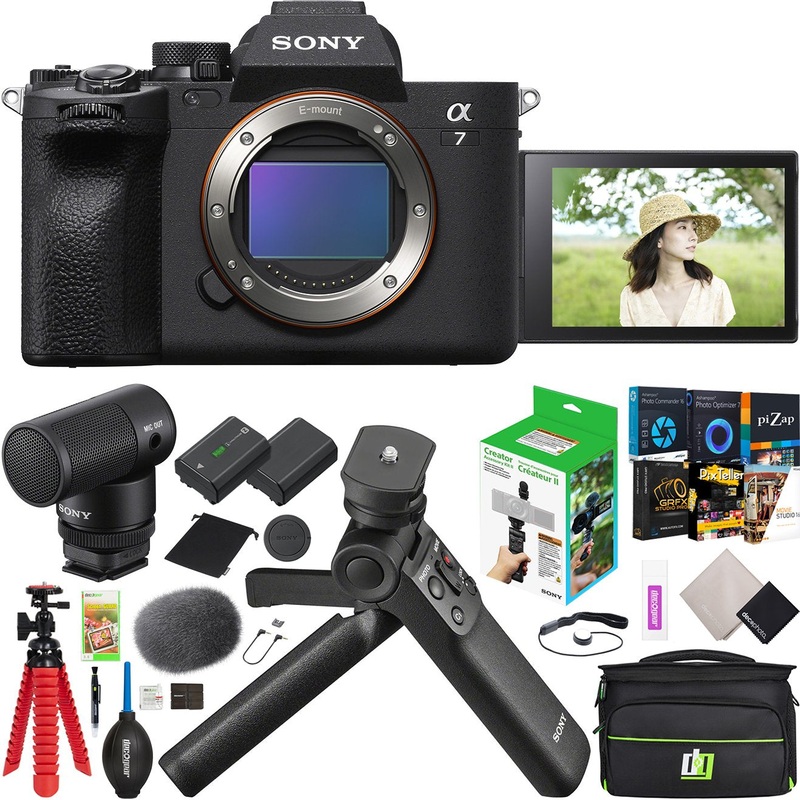 Sony a7 IV Mirrorless Full Frame Camera Body + ACCVC2 Vlogger Tripod & Mic Kit