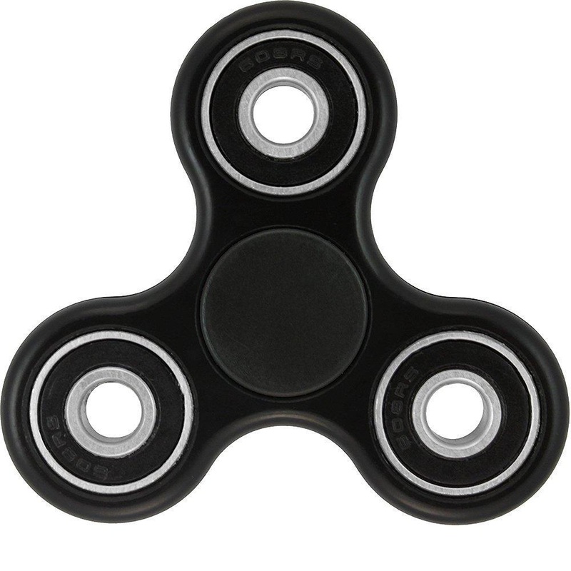 General Brand Fidget Spinner 3-Edge Tri-Spinner Hand Toy - Black