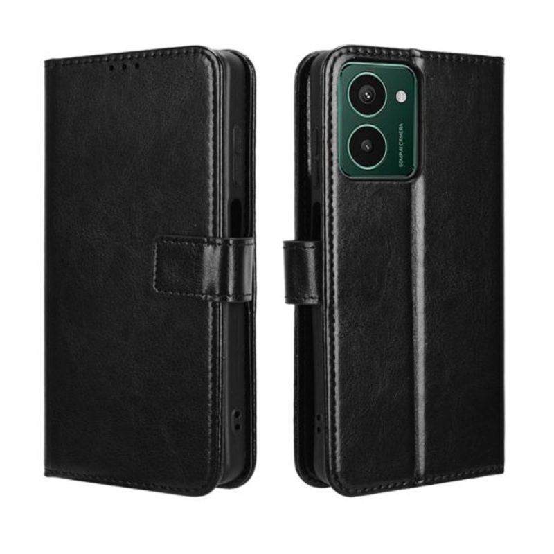 Motorola Edge 50 Fusion BLACKTECH Royal Leather Wallet - Clear