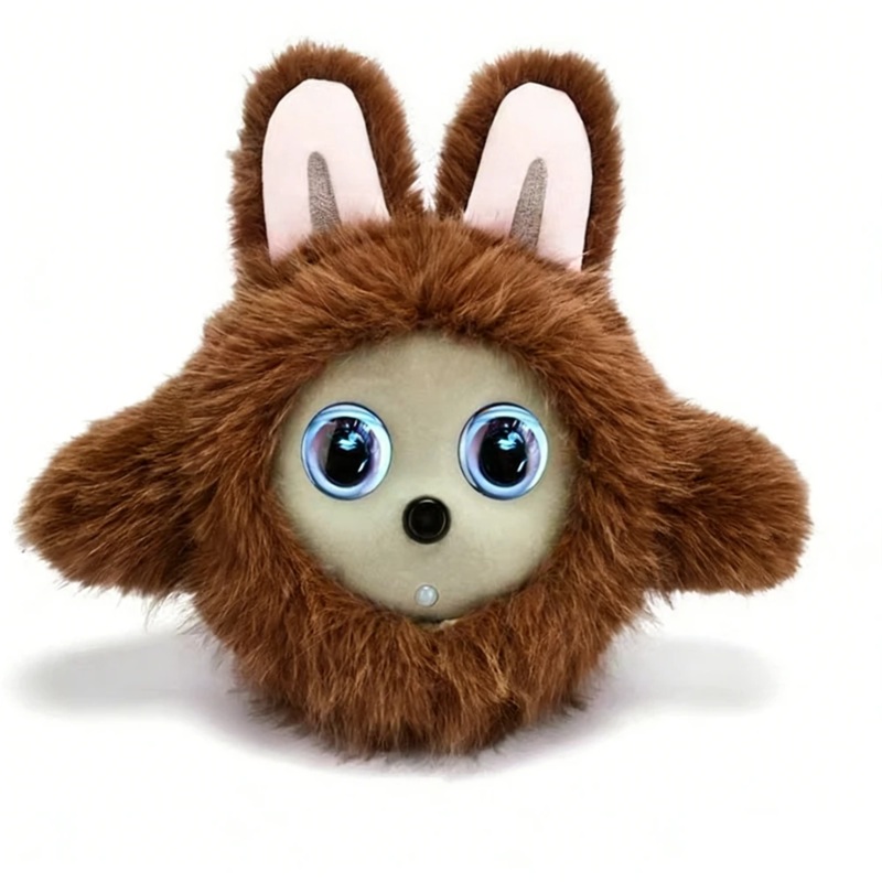 Smart AI Robot Pet 200MP Camera Facial Recognition Wireless Connectivity Intelligent Conversational Robot Brown