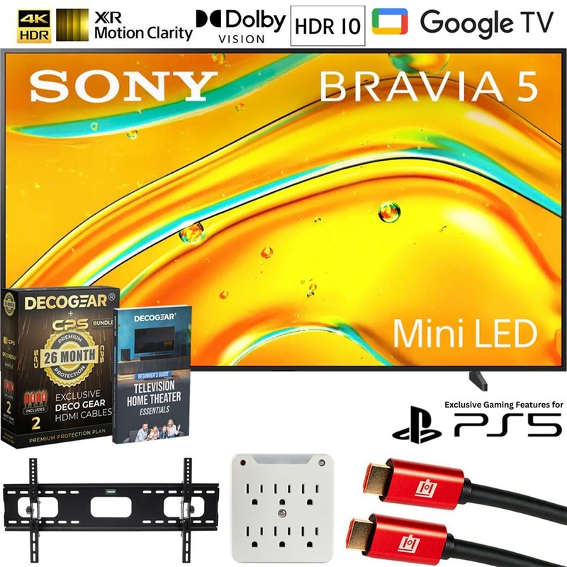 Sony BRAVIA 5 98 inch Mini LED 4K HDR Google TV (2025) + Extended Protection Plan
