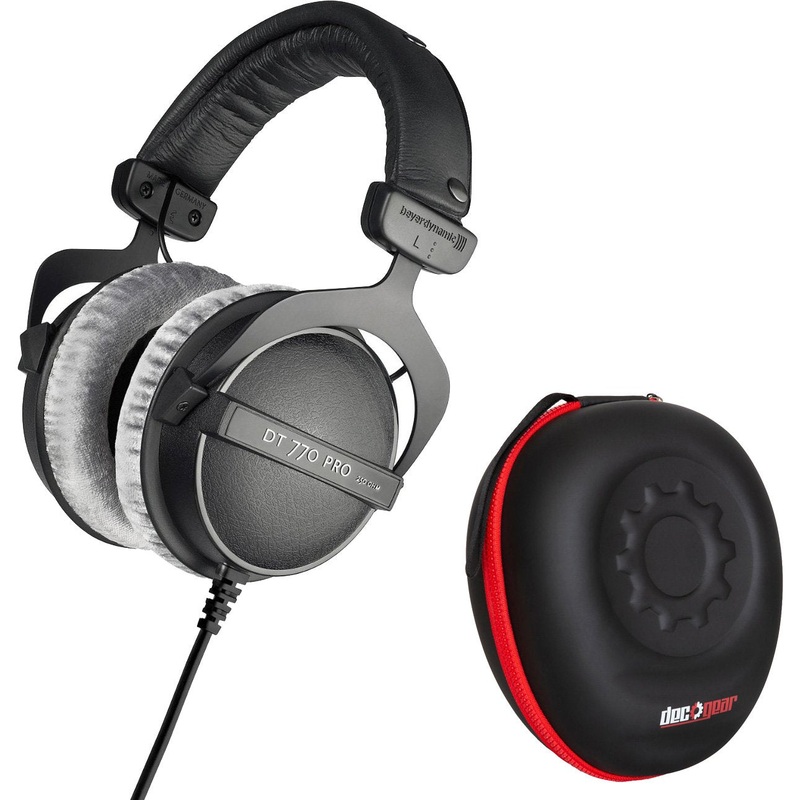 BeyerDynamic DT 770 PRO 250 Ohms Studio Headphones with Deco Gear Hardbody Case Bundle