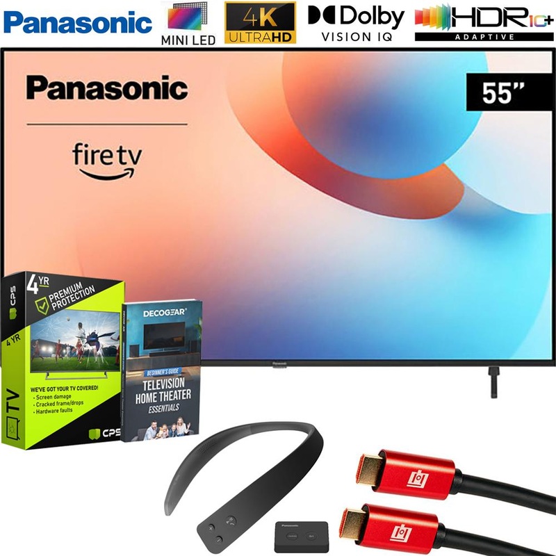 Panasonic W95 55" Mini LED 4K UHD Smart Fire TV (2024) + WN10 Neck Speaker Bundle