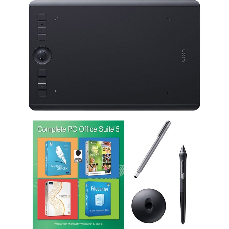 Wacom Intuos Pro Medium Bundle w/ Extra Stylus and Corel Office 5 none