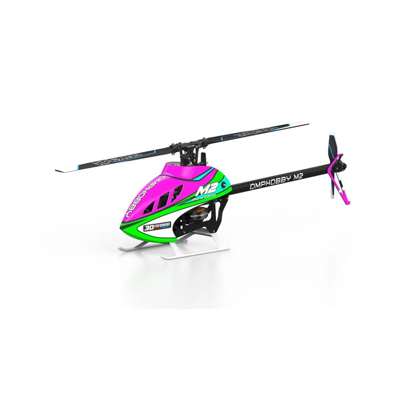 OMPHobby M2 V3 PRO BNF 3D Flybarless Dual Brushless Motor Direct-Drive RC Helicopter - Plasma Pink
