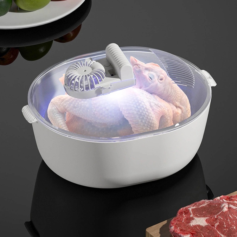 4 in 1 Intelligent Fast Defrosting Machine Household Food Defrosting Tray Meat Fresh-Keeping UV Antibacterial Dishwasher Box Meat Defroster White