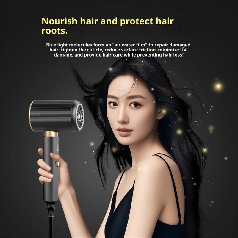 Lenovo 2400W High-speed Hair Dryer Quick-drying Negative Ion Low Noise Wind Hair Dryer Home Hair Salon Barber Shop Blue