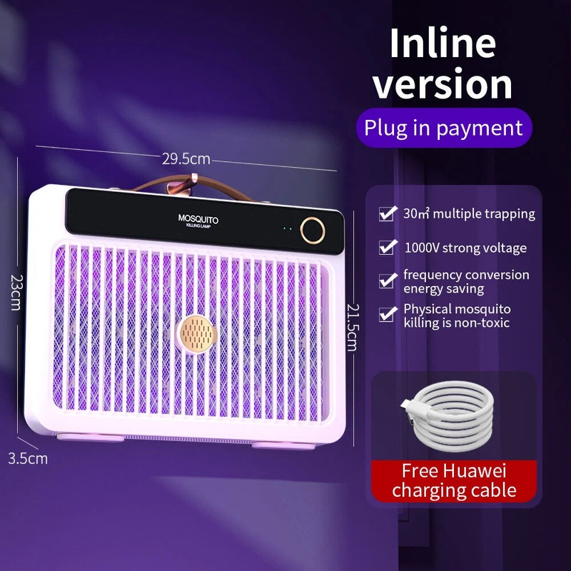 AGSIVO Plug-in 3000V High Power Electric Mosquito Bug Zapper Mosquito Killing Lamp for Indoor and Outdoor Purple