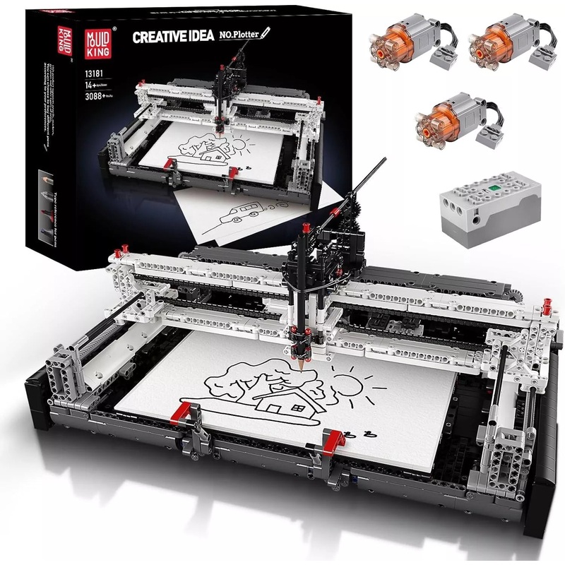 Mould King 13181 Technology Plotter Kit for Adults Building Block Toy 3088 pcs