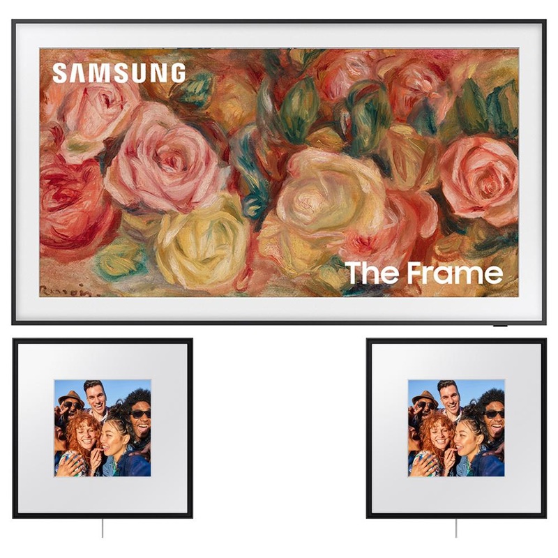 Samsung 85 inch The Frame QLED 4K Smart TV 2024 with 2x Frame Smart Speaker