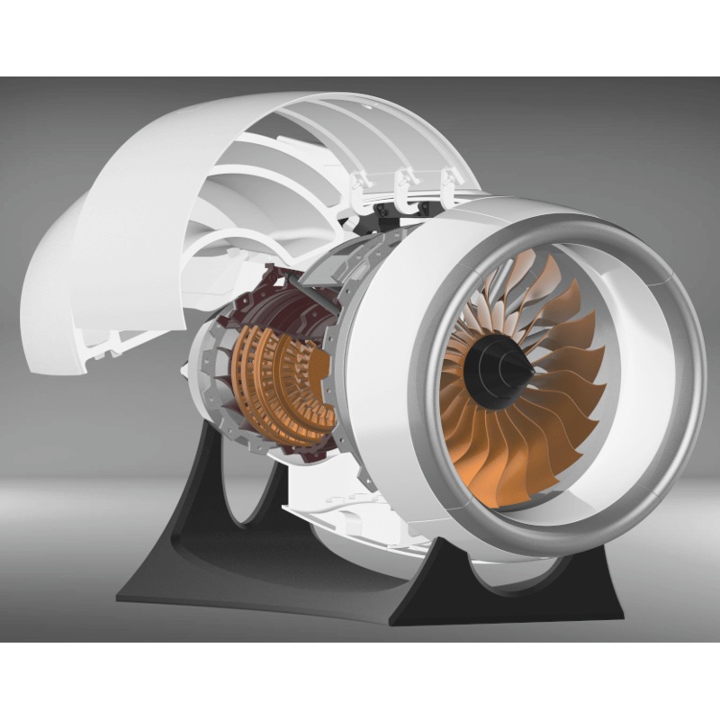 SKYMECH NTR-900 1/30 Turbofan Engine Model Kit - Build Your Own Turbofan Engine that Works - Working Jet Engine 150PCS
