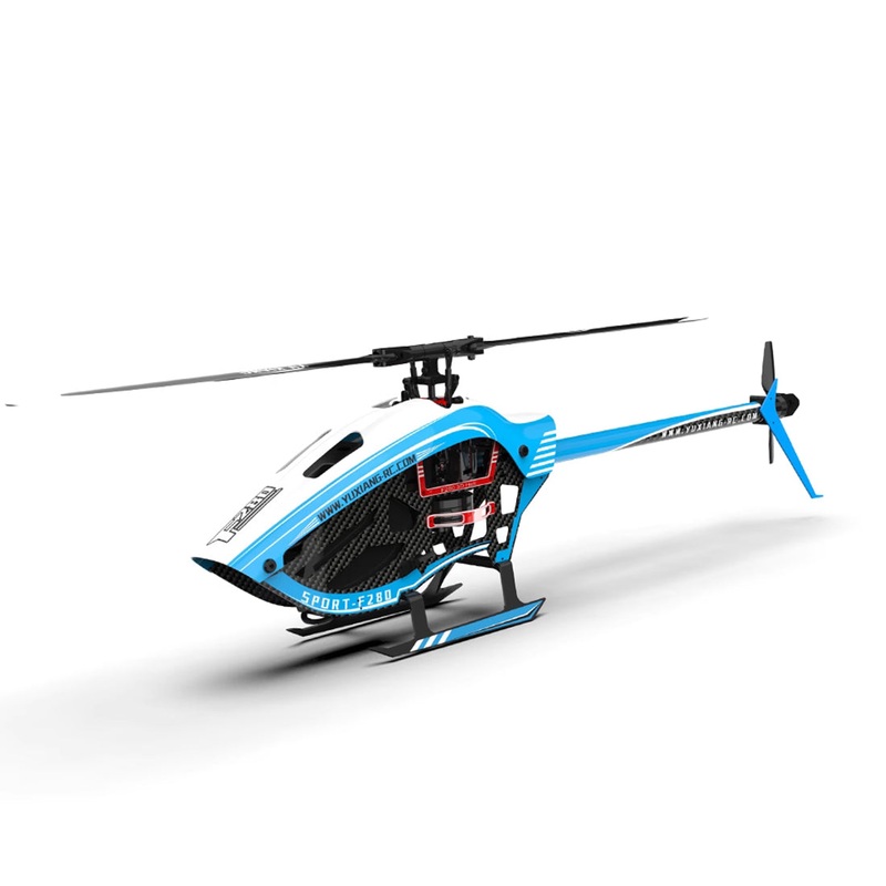 YU XIANG F280 2.4G 6CH RC Brushless Direct Drive 3D/6G Stunt Helicopter RTF Model Blue