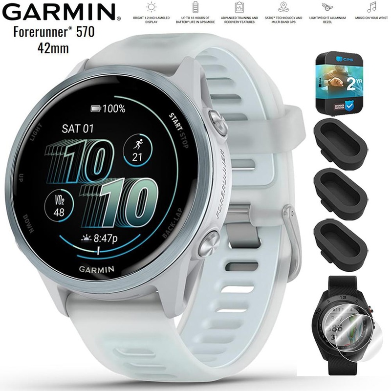 Garmin Forerunner 570 - 42mm GPS Smartwatch Blue Band + 2 Year Warranty Bundle