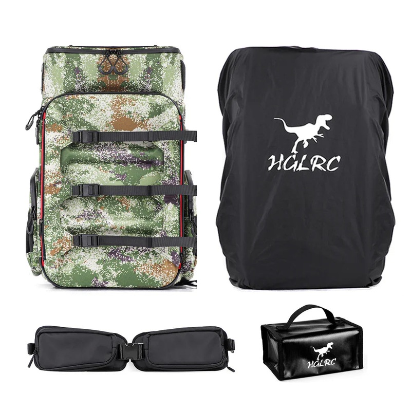 HGLRC FPV Backpack Waterproof Carry Bag 360x260x530mm for Racing Freestyle Drone Transmitter Goggles Accessories Bag Set