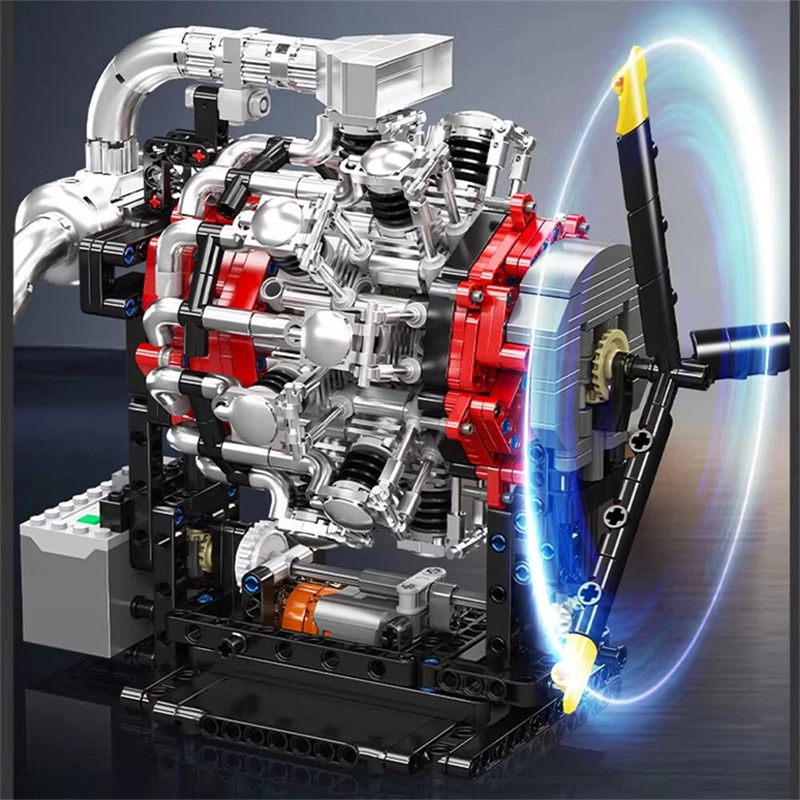 Mould King 10211 Technical Engine Toys Motorized Radial Aviation Engine Building Block Assembly Engine Set 1147PCS Kids Christmas Gift