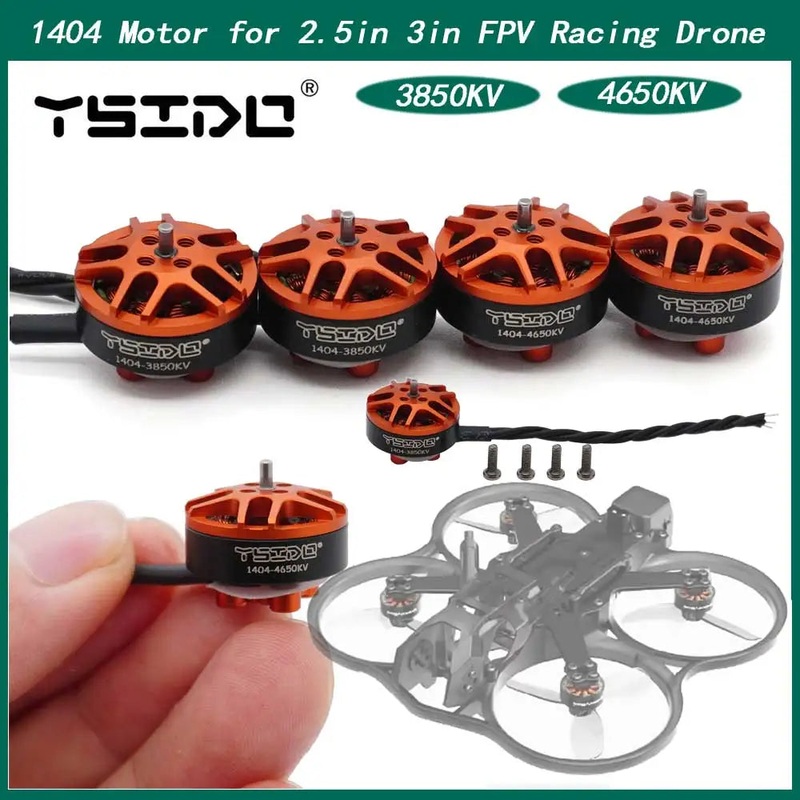 Original YSIDO 4Pcs 1404 3850KV 4650KV Brushless Motor for RC FPV Racing Freestyle Toothpick Drones RC Replacement DIY Parts 4PCS-1404 4650KV